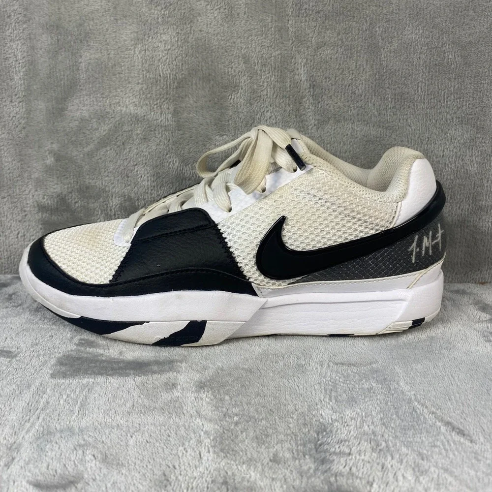 Nike Ja 1 Scratch 2.0 Mens Sz 6.5 Black White Basketball‎ Sneakers FQ4796-101